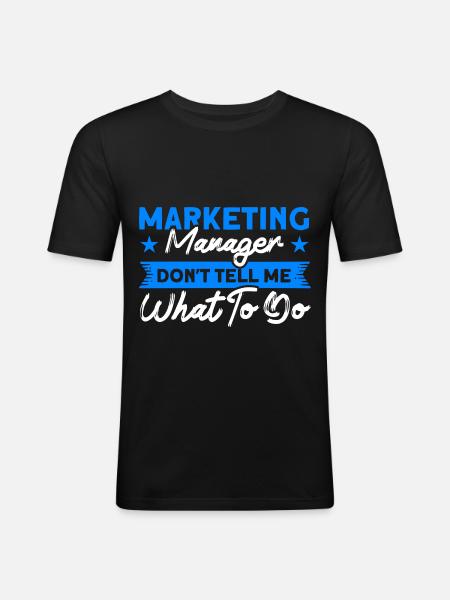 Manager Marketing Manager Digital Marketing - Herre Slim Fit T-Shirt - sort