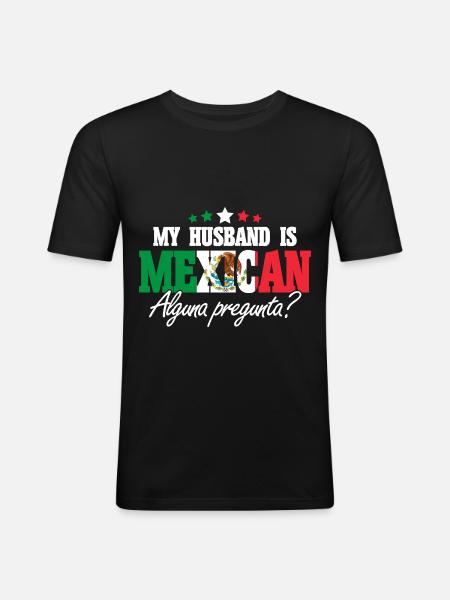 Mexico Mexican Roots Gift - Men's Slim Fit T-Shirt - black