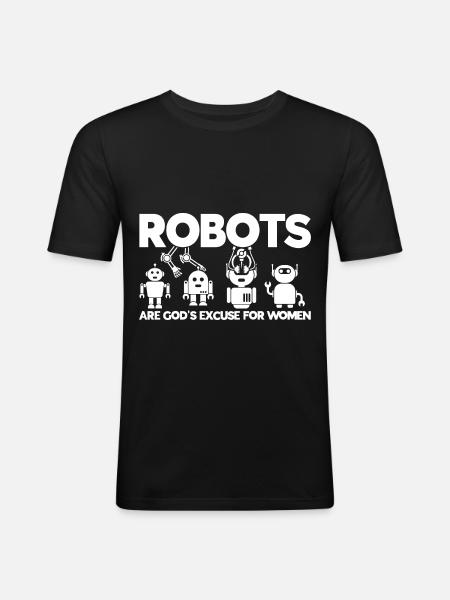 Robot Robotics Engineer Costume Robot - Men's Slim Fit T-Shirt - black
