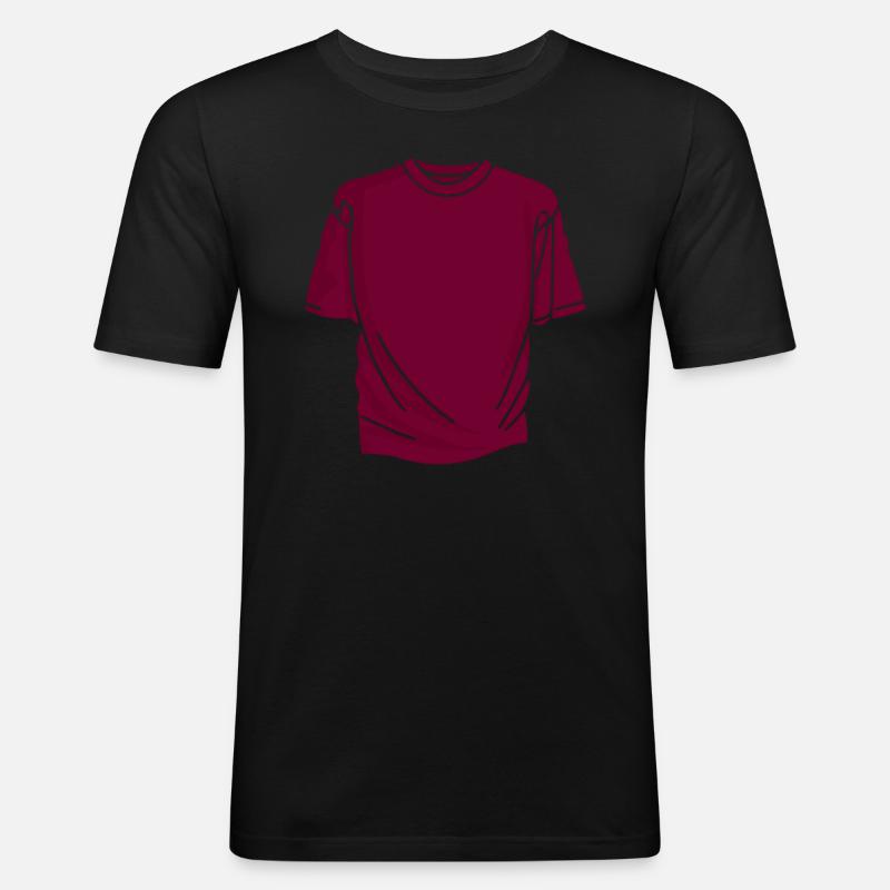 2Hemd - Männer Slim Fit T-Shirt - Schwarz