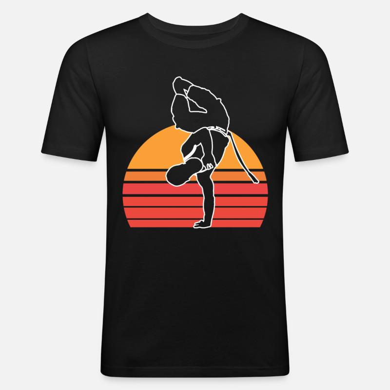 Capoeira Kampftanz Leidenschaft - Männer Slim Fit T-Shirt - Schwarz