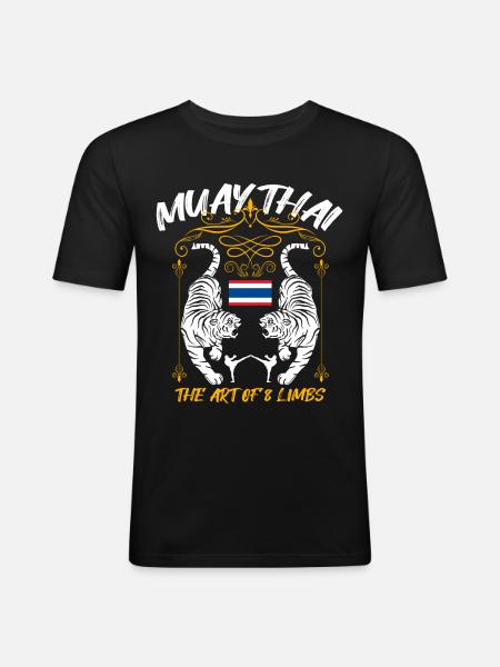 Muay Thai - Thailand - Men's Slim Fit T-Shirt - black