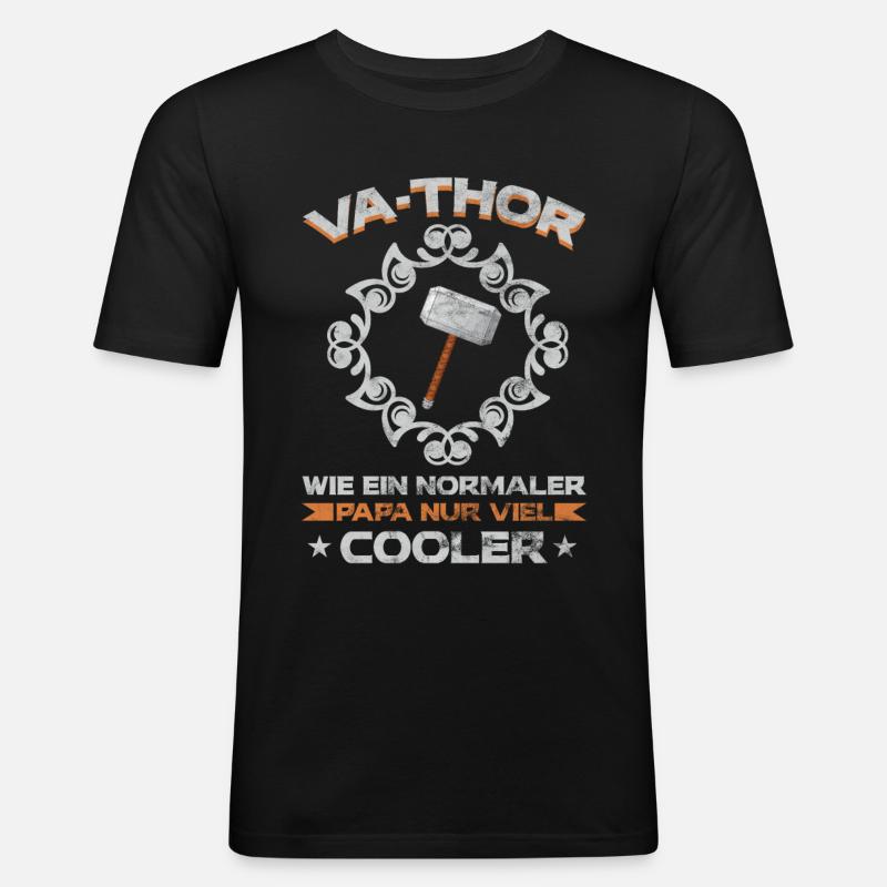 Va-Thor - Männer Slim Fit T-Shirt - Schwarz