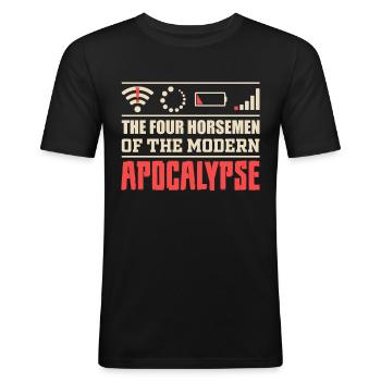 Informatik Informatiker Programmierer Admin - Männer Slim Fit T-Shirt - Schwarz - Vorne - Nik (191cm)