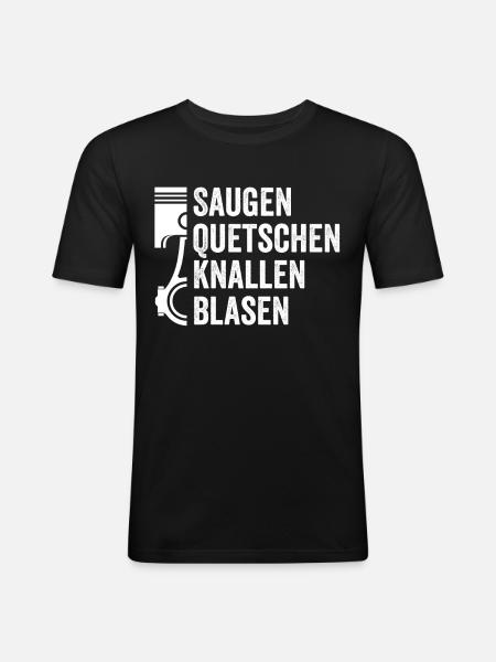 Auto Tuning Tuner Szene - Männer Slim Fit T-Shirt - Schwarz