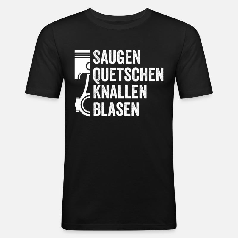 Auto Tuning Tuner Szene - Männer Slim Fit T-Shirt - Schwarz