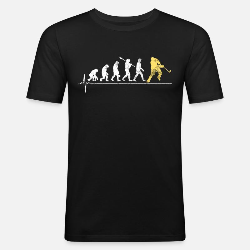 Evolution du hockey sur glace - T-shirt près du corps Homme - noir