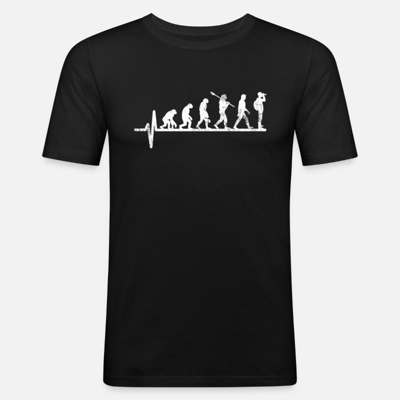 Vogelbeobachter Evolution - Männer Slim Fit T-Shirt - Schwarz