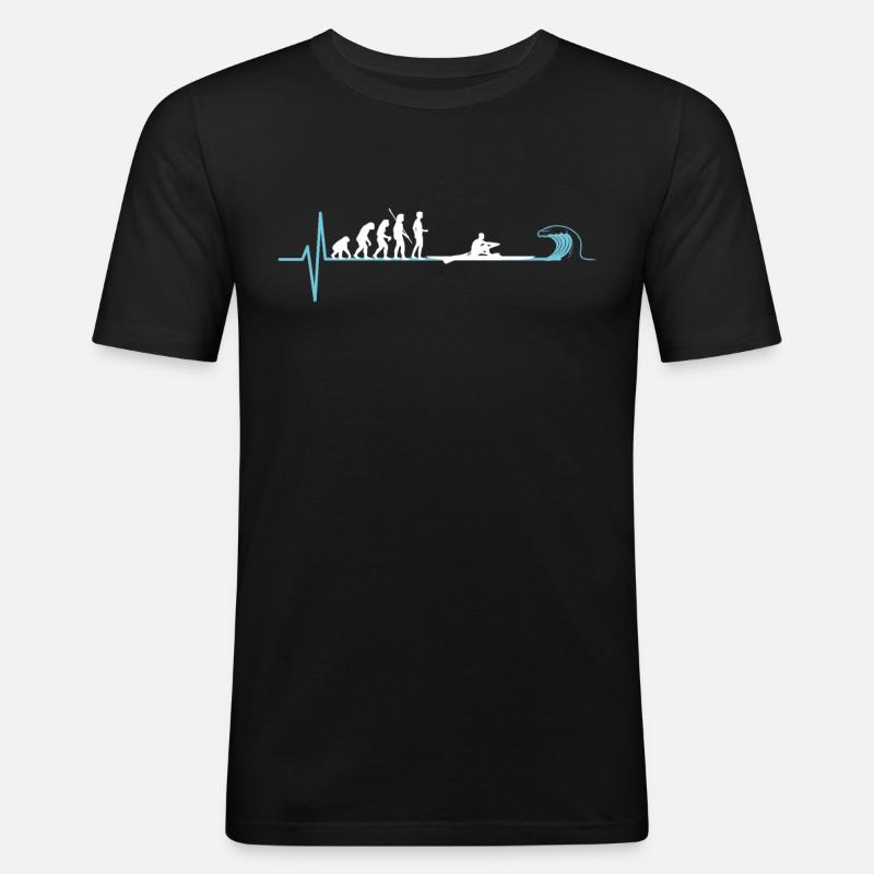 Rowing evolution - Men's Slim Fit T-Shirt - black
