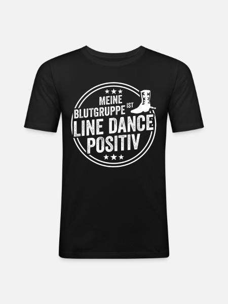 Linedance Line Dance - Männer Slim Fit T-Shirt - Schwarz