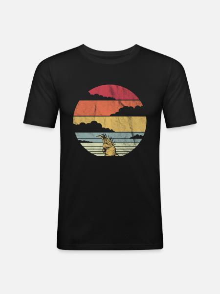 cacatoès - T-shirt près du corps Homme - noir