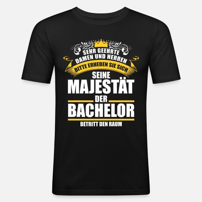 Bachelor 2020 Abschluss Geschenk - Männer Slim Fit T-Shirt - Schwarz