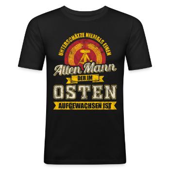 Osten Ossi Mann Männer Geschenk - Männer Slim Fit T-Shirt - Schwarz - Vorne - Nik (191cm)