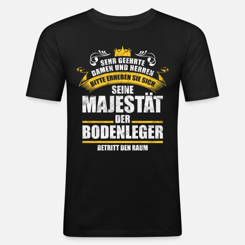 Bodenleger Handwerker Geschenk - Männer Slim Fit T-Shirt - Schwarz