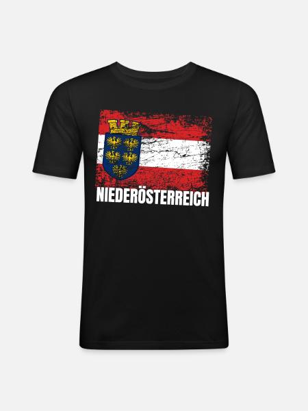 Basse-Autriche / Basse-Autriche - T-shirt près du corps Homme - noir