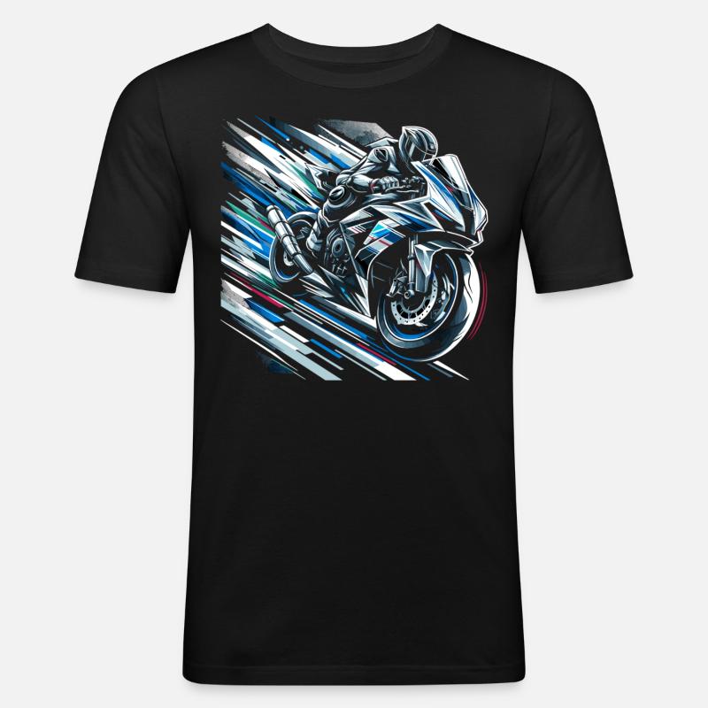Speed Spectrum - Männer Slim Fit T-Shirt - Schwarz