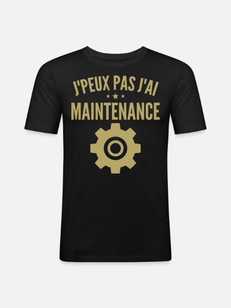Computer maintenance - Men's Slim Fit T-Shirt - black
