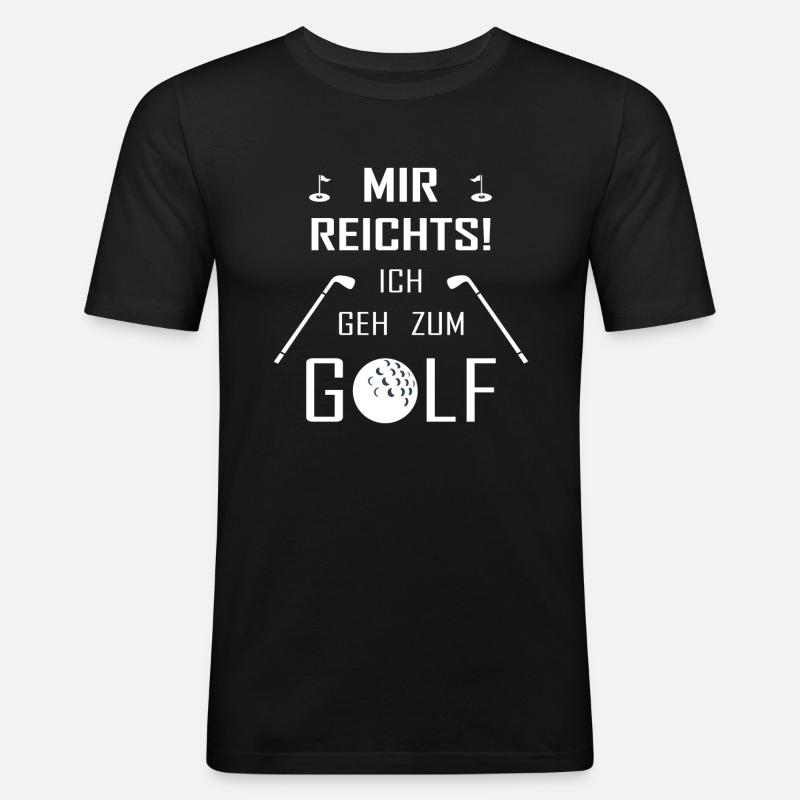 Golf Spruch - Männer Slim Fit T-Shirt - Schwarz