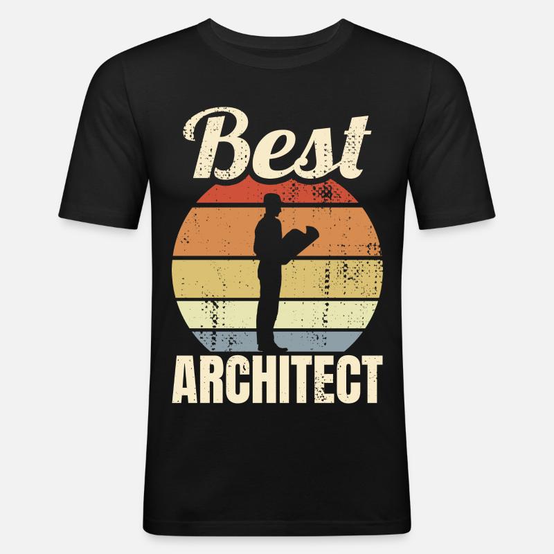 Toller Architekt - Männer Slim Fit T-Shirt - Schwarz