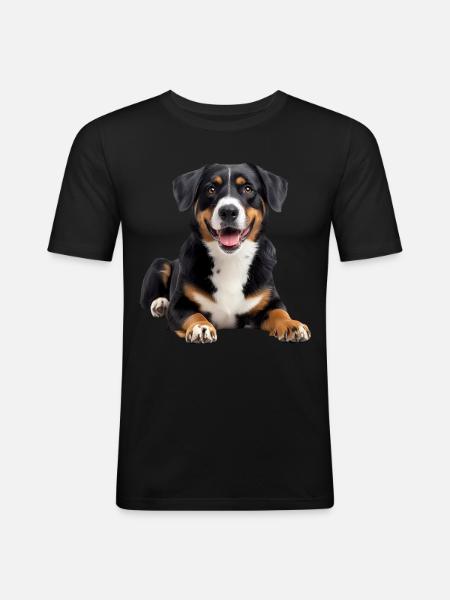 Entlebucher Mountain Dog - Men's Slim Fit T-Shirt - black