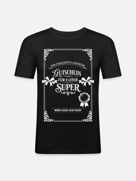 Das Exklusivste Geschenk - Männer Slim Fit T-Shirt - Schwarz