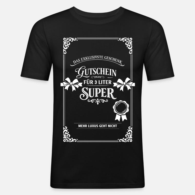Das Exklusivste Geschenk - Männer Slim Fit T-Shirt - Schwarz