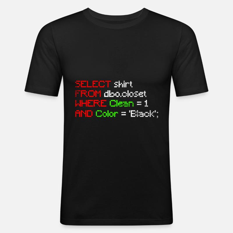 Programmierer Nerd Geek Computer - Männer Slim Fit T-Shirt - Schwarz