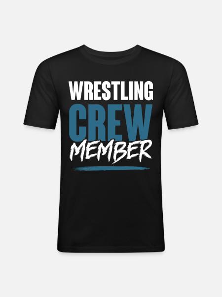 Wrestling Crew - Männer Slim Fit T-Shirt - Schwarz