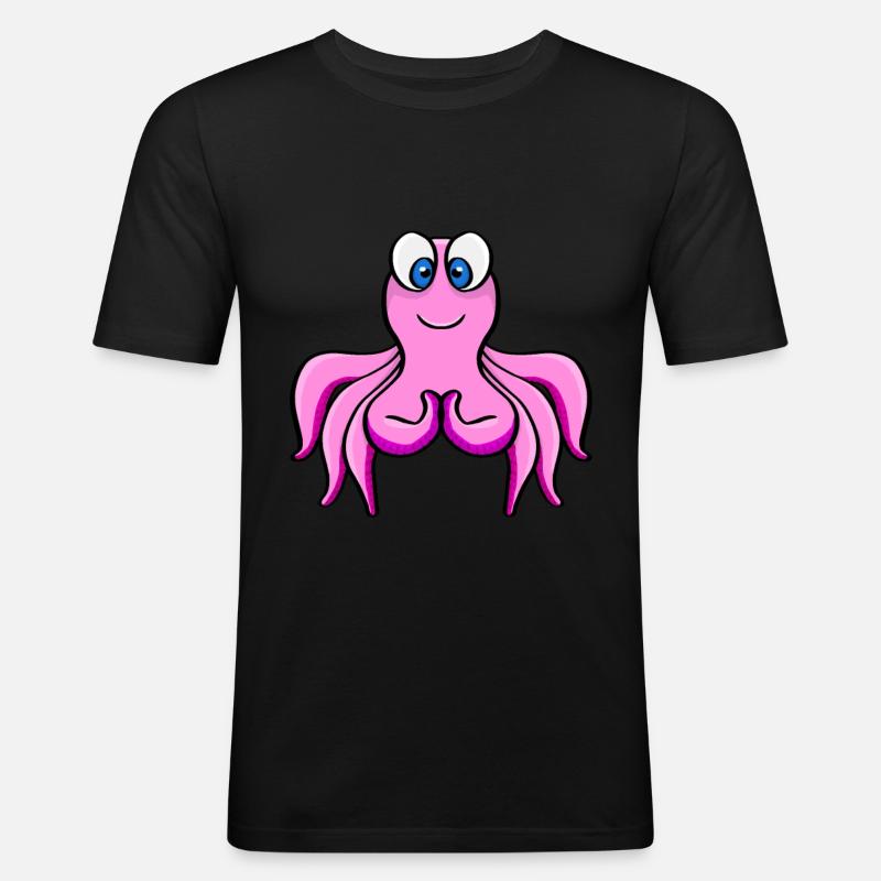 Octopus Octopus Octopus - Men's Slim Fit T-Shirt - black