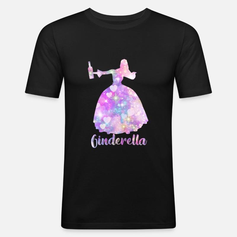 Ginderella Junggesellinnen - Männer Slim Fit T-Shirt - Schwarz