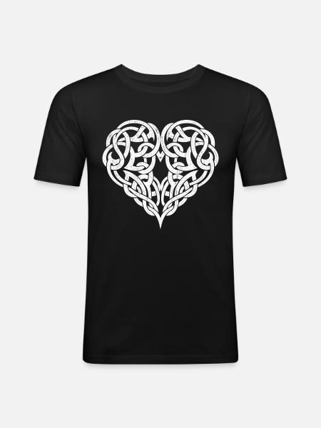 Celtic Heart - Men's Slim Fit T-Shirt - black