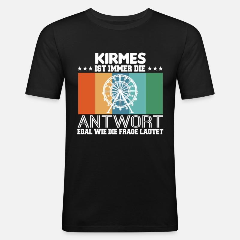 Schausteller - Männer Slim Fit T-Shirt - Schwarz