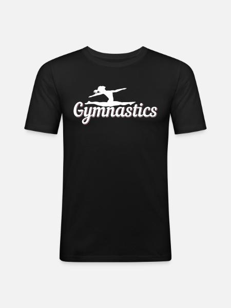 do gymnastics - Men's Slim Fit T-Shirt - black