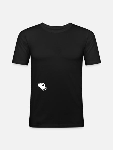 Regardé et regardé - T-shirt près du corps Homme - noir