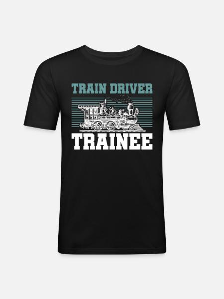 Train driver - Men's Slim Fit T-Shirt - black