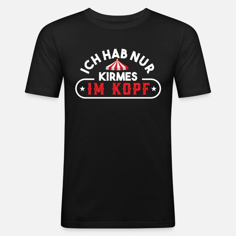 Schausteller Kirmes Rummel Achterbahn Geschenk - Männer Slim Fit T-Shirt - Schwarz