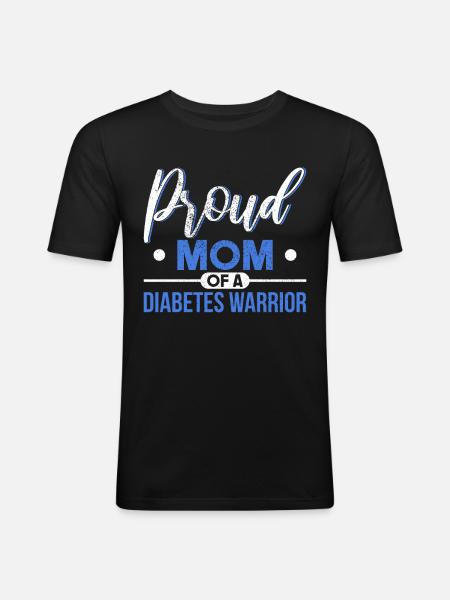 Diabetics awareness diabetes gift - Men's Slim Fit T-Shirt - black