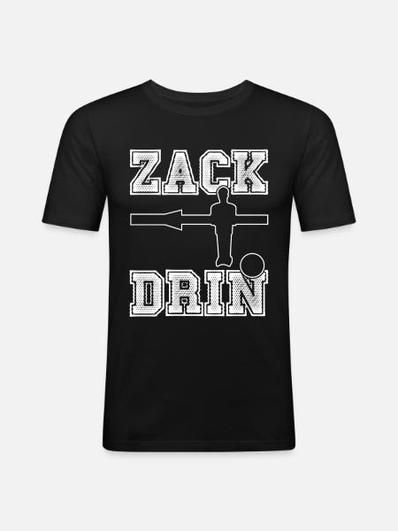 Tischkicker Spruch - lustig - Männer Slim Fit T-Shirt - Schwarz