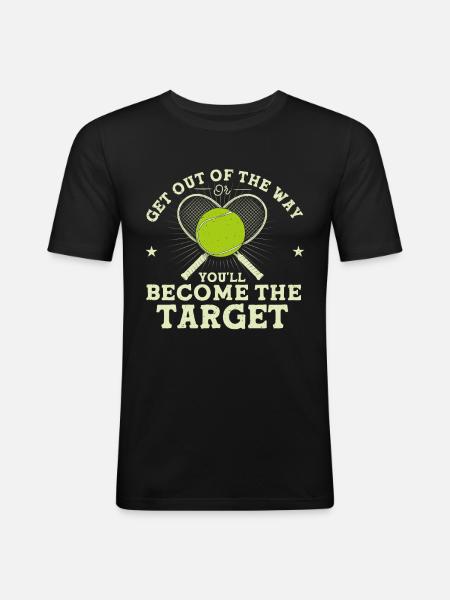Tennis player net tennis gift - Men's Slim Fit T-Shirt - black