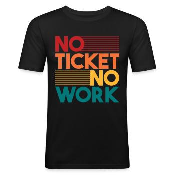 Systemadministrator Support Technischer Support - Männer Slim Fit T-Shirt - Schwarz - Vorne - Nik (191cm)