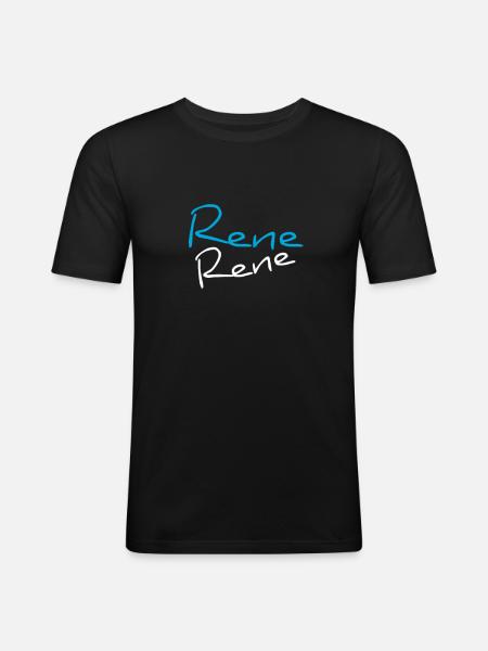 Rene - Men's Slim Fit T-Shirt - black