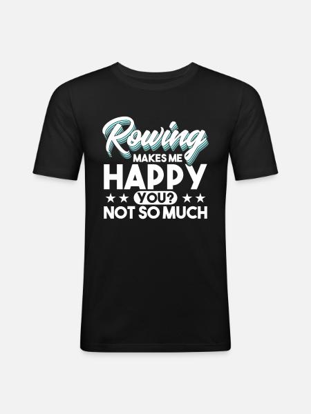 Rowers rowing rowing gift - Men's Slim Fit T-Shirt - black