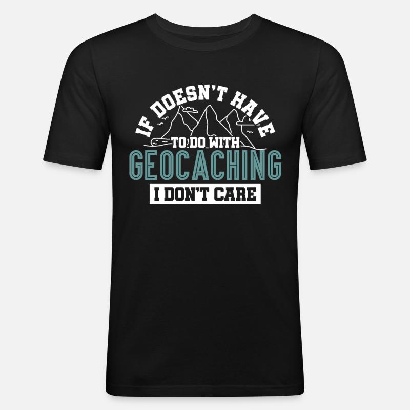 Aventure Géocaching geocaching aventure - T-shirt près du corps Homme - noir