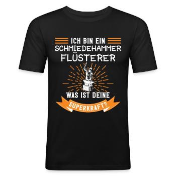 Schmiedekunst Waffenschmied Schmied - Männer Slim Fit T-Shirt - Schwarz - Vorne - Nik (191cm)