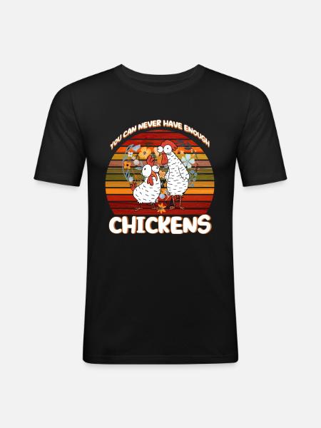 Farmer Chicken Chicken - Men's Slim Fit T-Shirt - black