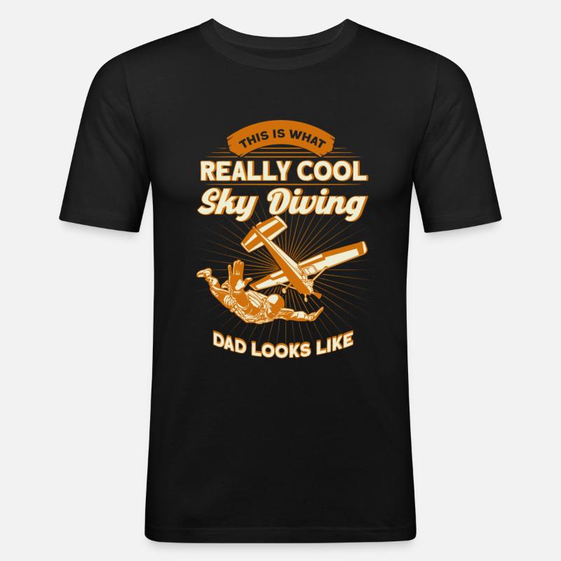 Skydive Skydiving Dad Gift - Men's Slim Fit T-Shirt - black