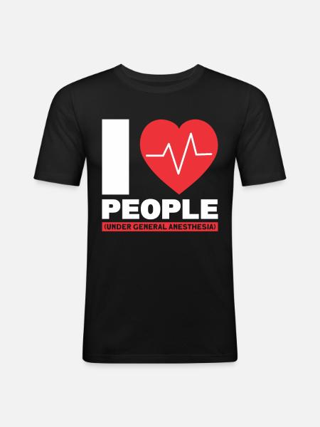 Anesthesia Anesthesiologist Anesthesiologist - Men's Slim Fit T-Shirt - black