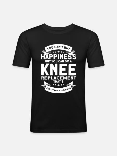 Knee Replacement Patient Bionic Knee - Men's Slim Fit T-Shirt - black