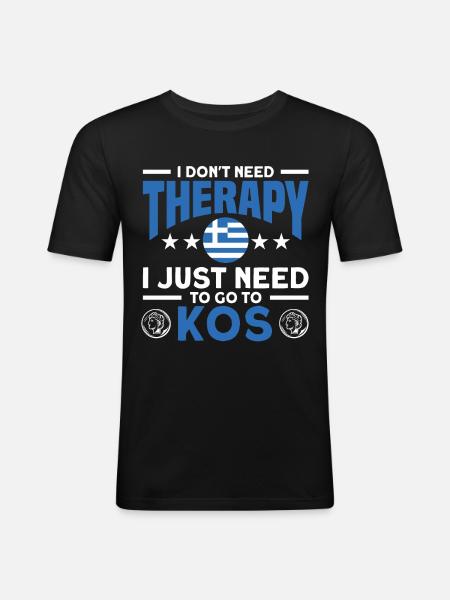Greek Kos Greece Gift - Men's Slim Fit T-Shirt - black