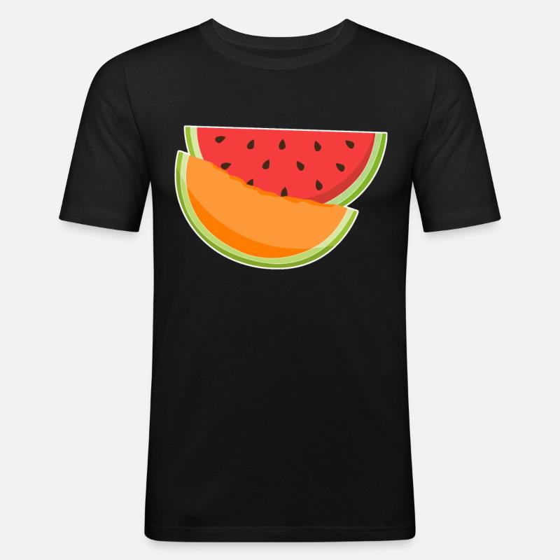 Pastèque Melon Water melons - T-shirt près du corps Homme - noir